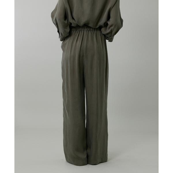 イネド（INED）/《大きいサイズ》キュプラフィブリルストレートパンツ