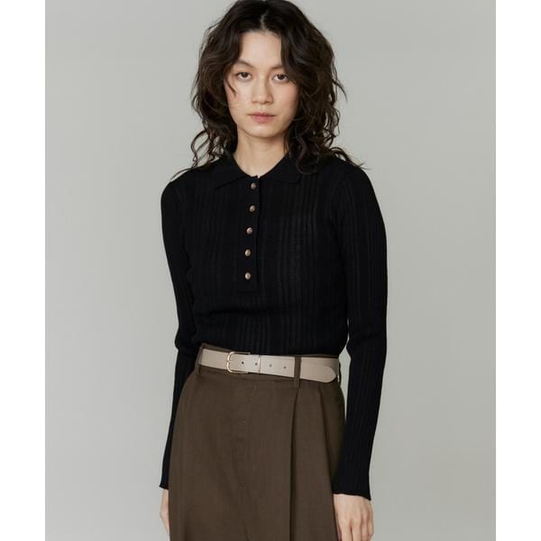 イネド（INED）/シアーポロニットプルオーバー《YVON》