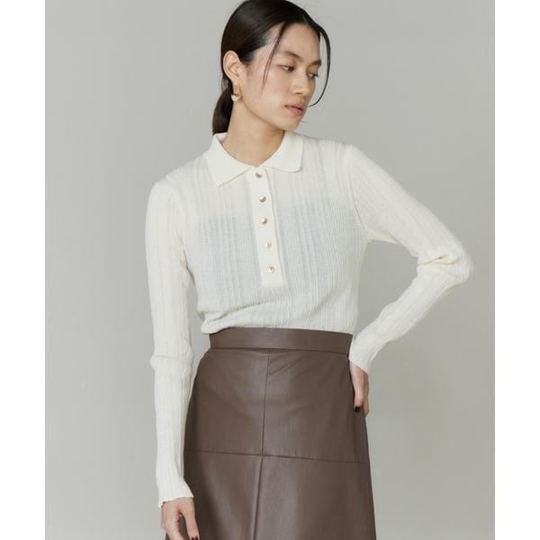 イネド（INED）/シアーポロニットプルオーバー《YVON》