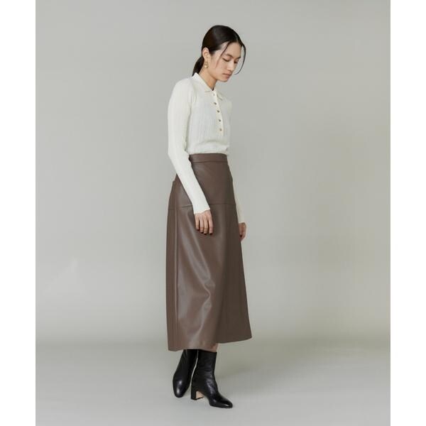 イネド（INED）/シアーポロニットプルオーバー《YVON》