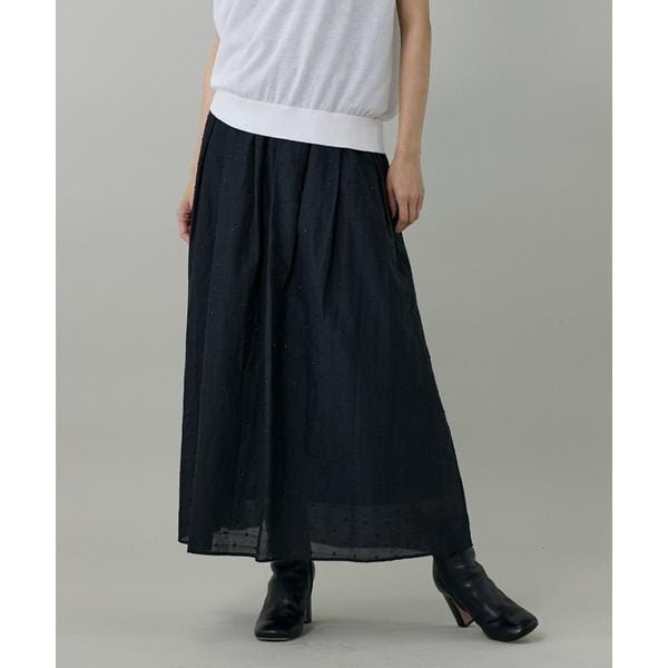 イネド（INED）/《大きいサイズ》ラメドットタックスカート