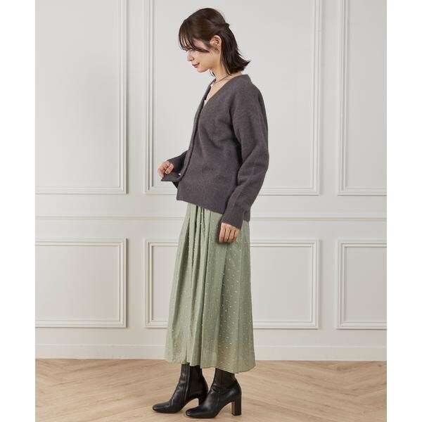 イネド（INED）/《大きいサイズ》ラメドットタックスカート