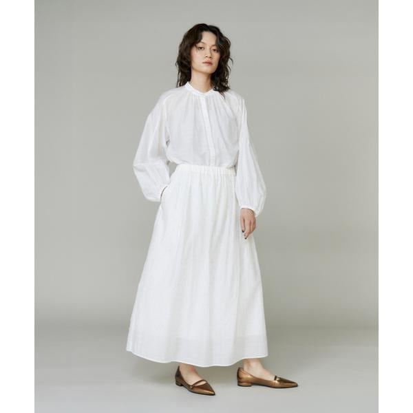 イネド（INED）/《大きいサイズ》ラメドットギャザーブラウス