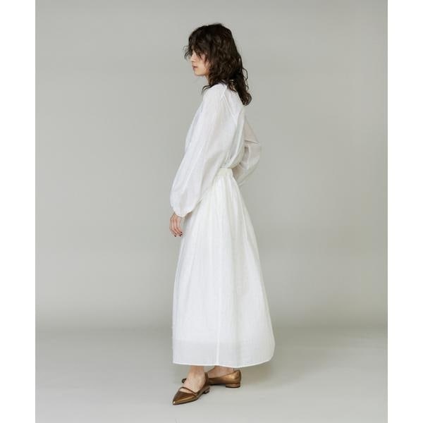 イネド（INED）/《大きいサイズ》ラメドットギャザーブラウス