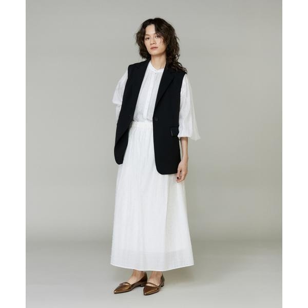 イネド（INED）/《大きいサイズ》ラメドットギャザーブラウス