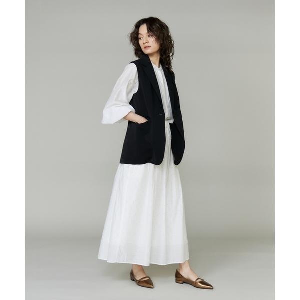 イネド（INED）/《大きいサイズ》ラメドットギャザーブラウス