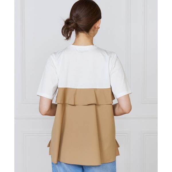 イネド（INED）/《大きいサイズ》ビスチェ風コンビ ジャージー トップス