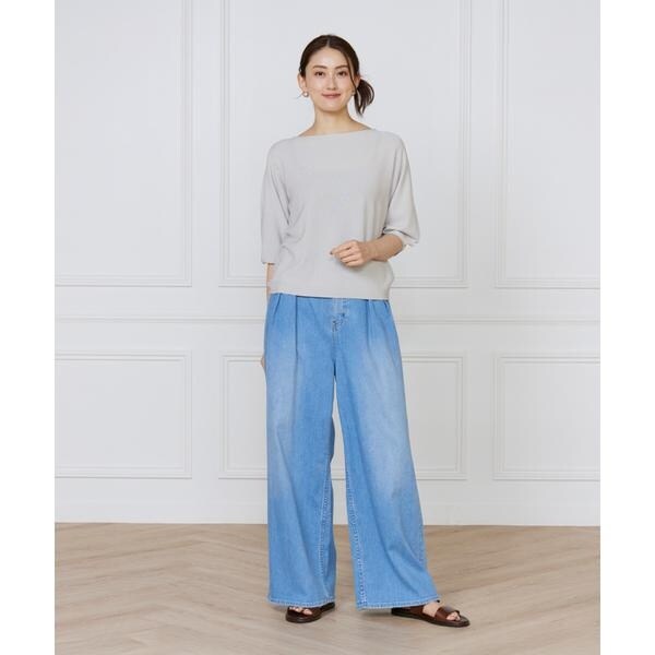 イネド（INED）/ボートネックパフスリーブニット《Cuoo》