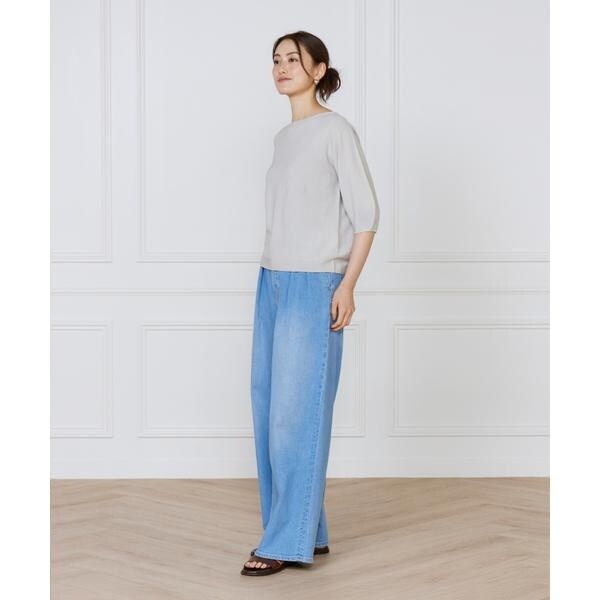 イネド（INED）/ボートネックパフスリーブニット《Cuoo》