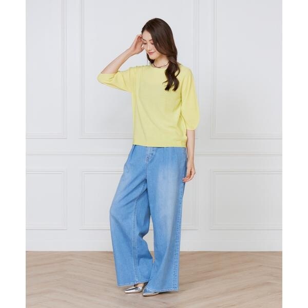 イネド（INED）/ボートネックパフスリーブニット《Cuoo》