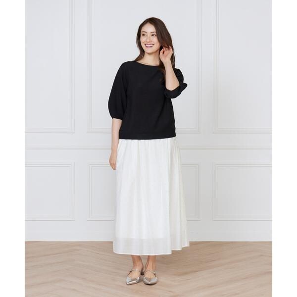 イネド（INED）/ボートネックパフスリーブニット《Cuoo》