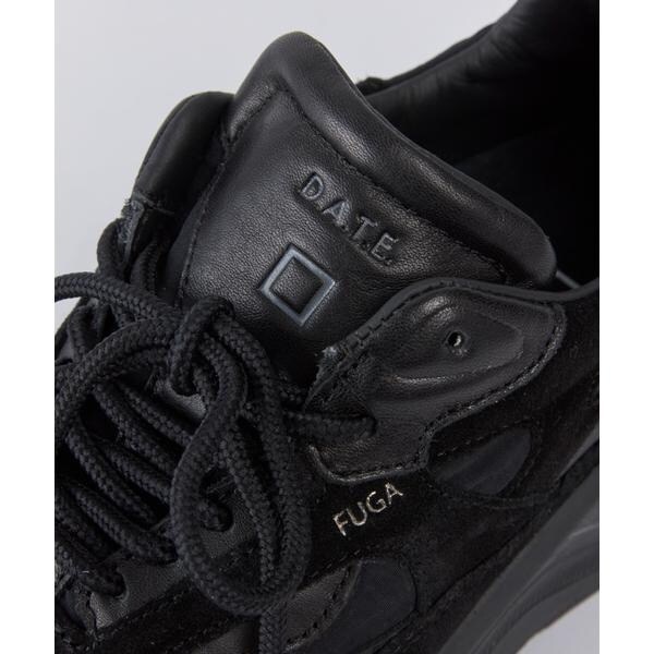 イネド（INED）/FG SHINY BLACKスニーカー《D．A．T．E．》