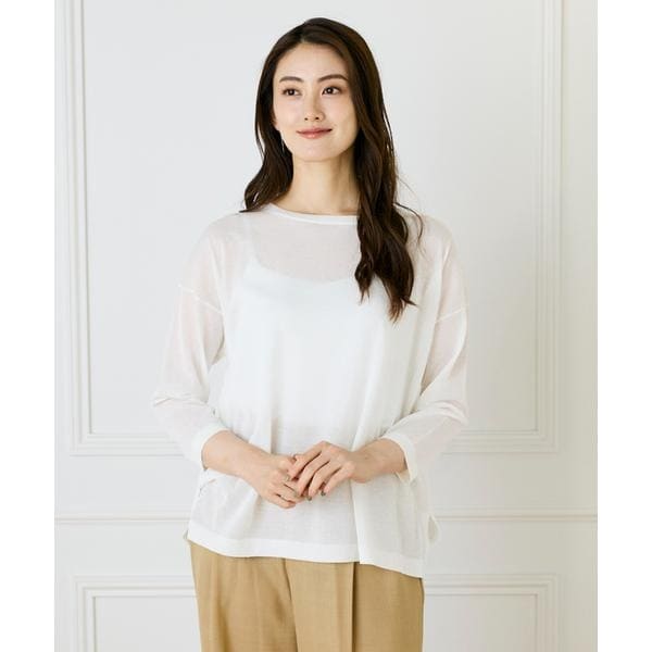 イネド（INED）/オーバーサイズボートネックニット