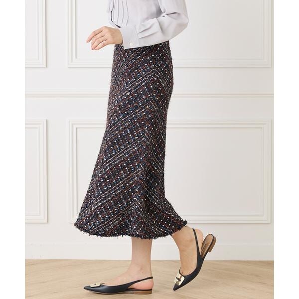 イネド（INED）/ツイードスカート《TOURNIER/トゥルニエ》