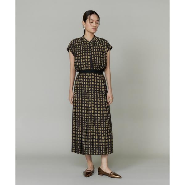 イネド（INED）/《大きいサイズ》デフォルメチェックプリントスカート