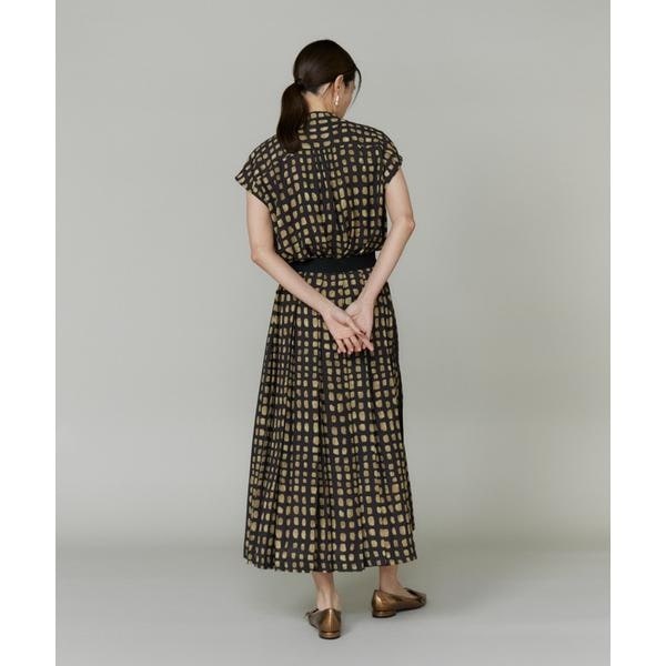 イネド（INED）/《大きいサイズ》デフォルメチェックプリントスカート