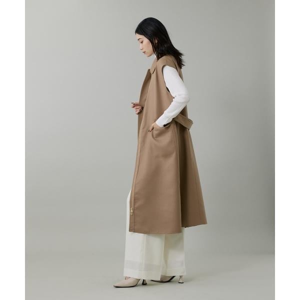 イネド（INED）/《大きいサイズ》ライトカルゼ ツータックワイドパンツ