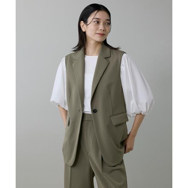 イネド（INED）/《大きいサイズ》テーラードジレ