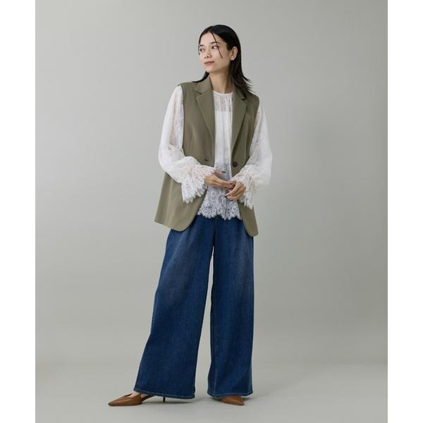 イネド（INED）/《大きいサイズ》テーラードジレ