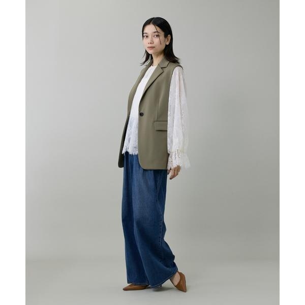 イネド（INED）/《大きいサイズ》テーラードジレ