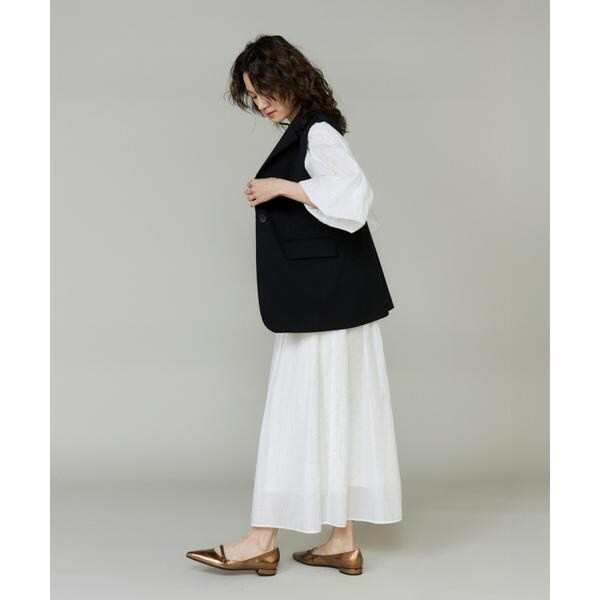 イネド（INED）/《大きいサイズ》テーラードジレ