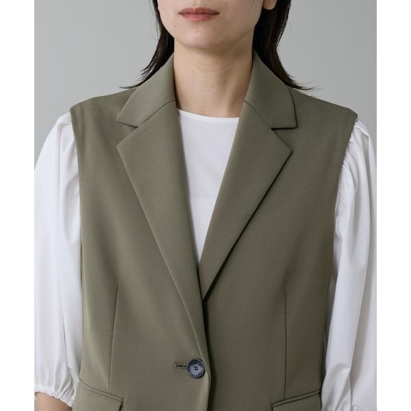 イネド（INED）/《大きいサイズ》テーラードジレ