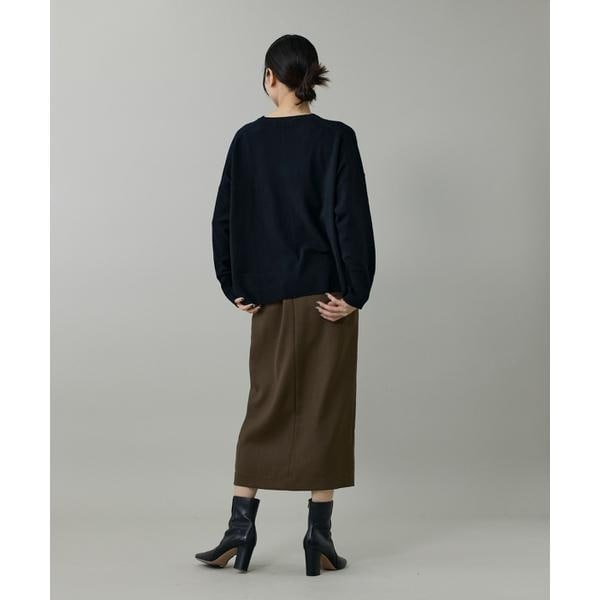 イネド（INED）/《大きいサイズ》ライトカルゼ ラップ風タイトスカート