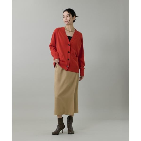 イネド（INED）/《大きいサイズ》ライトカルゼ ラップ風タイトスカート