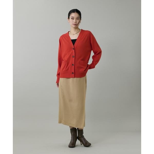 イネド（INED）/《大きいサイズ》ライトカルゼ ラップ風タイトスカート