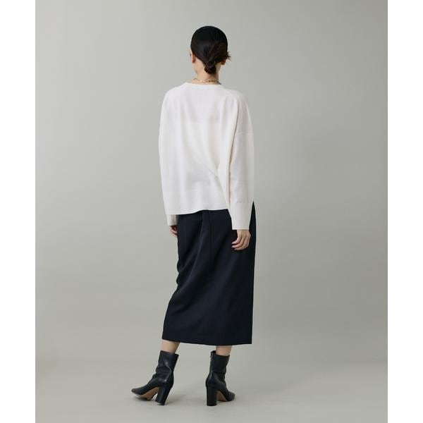 イネド（INED）/《大きいサイズ》ライトカルゼ ラップ風タイトスカート