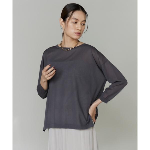 イネド（INED）/《大きいサイズ》オーバーサイズボートネックニット