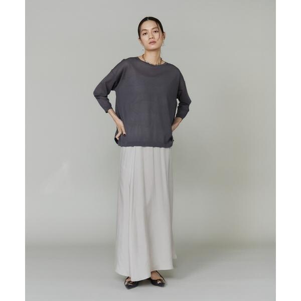 イネド（INED）/《大きいサイズ》オーバーサイズボートネックニット