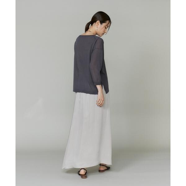 イネド（INED）/《大きいサイズ》オーバーサイズボートネックニット