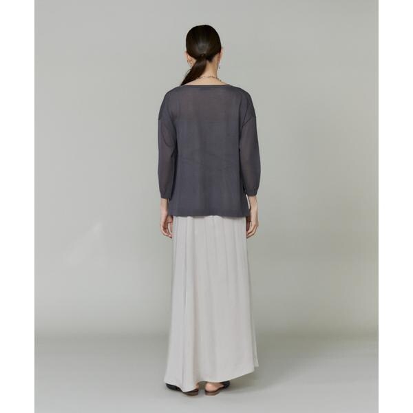 イネド（INED）/《大きいサイズ》オーバーサイズボートネックニット