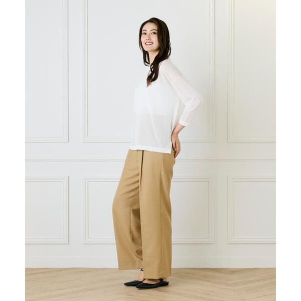 イネド（INED）/《大きいサイズ》オーバーサイズボートネックニット