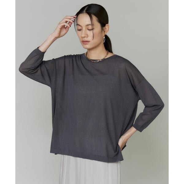 イネド（INED）/《大きいサイズ》オーバーサイズボートネックニット