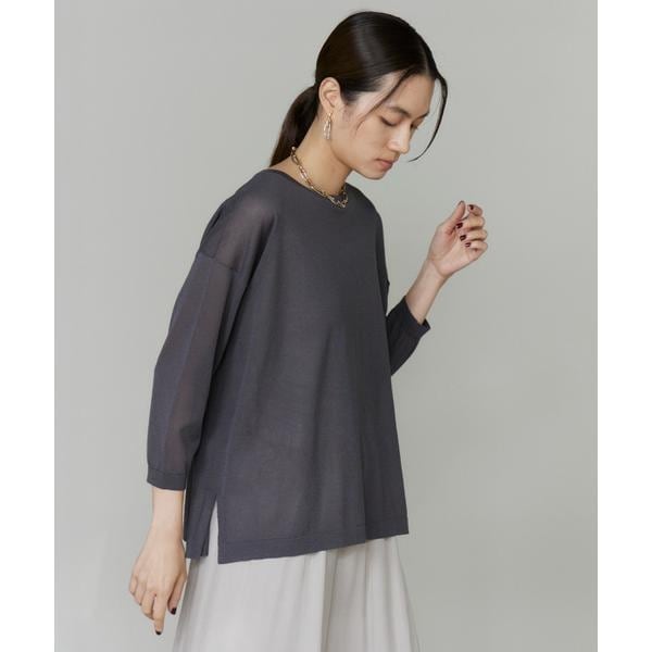 イネド（INED）/《大きいサイズ》オーバーサイズボートネックニット