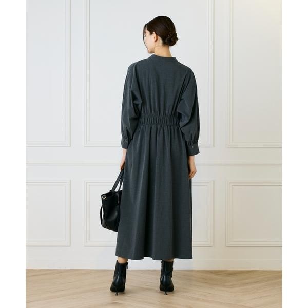 イネド（INED）/《大きいサイズ》バンドカラーワンピース