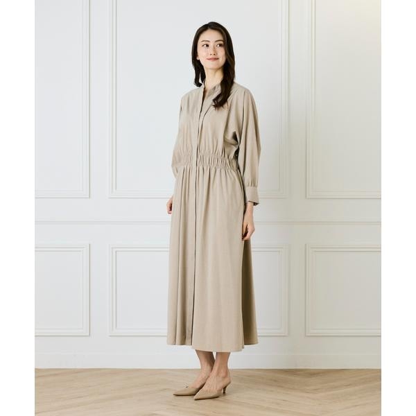 イネド（INED）/《大きいサイズ》バンドカラーワンピース