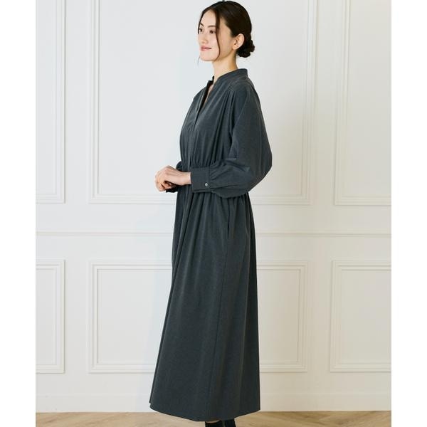 イネド（INED）/《大きいサイズ》バンドカラーワンピース