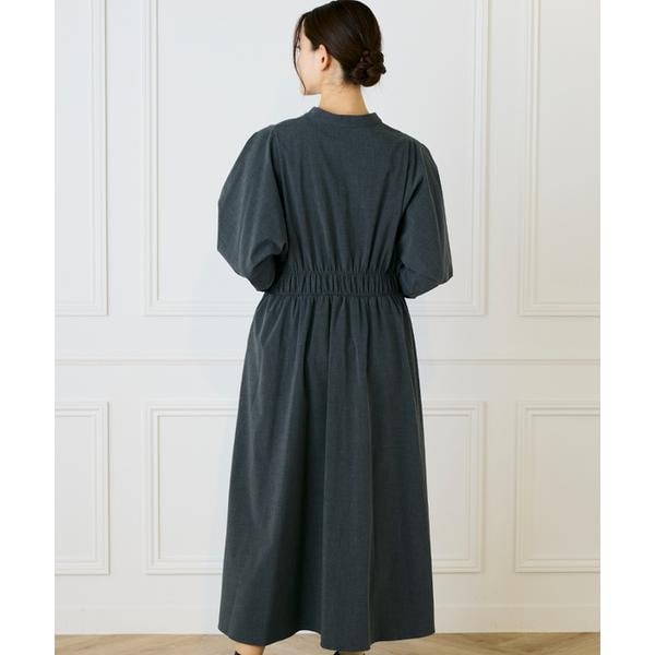イネド（INED）/《大きいサイズ》バンドカラーワンピース