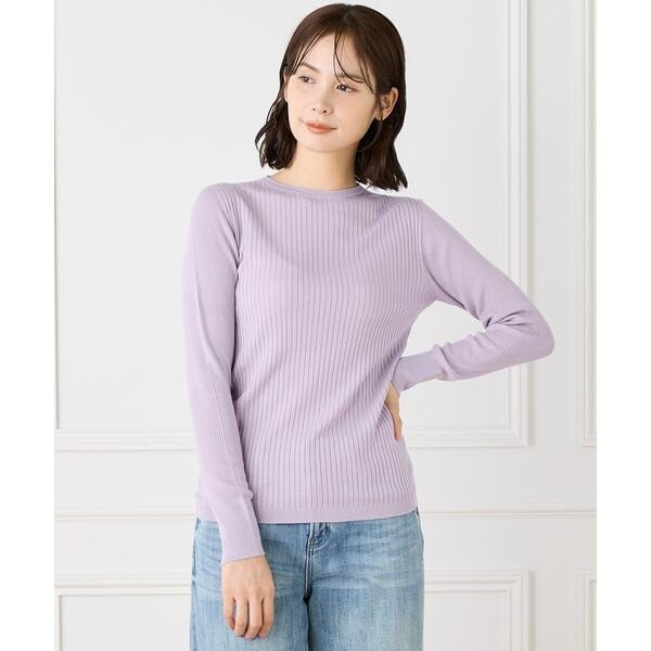 イネド（INED）/《Cuoo》ホールガーメントクルーネックリブニット