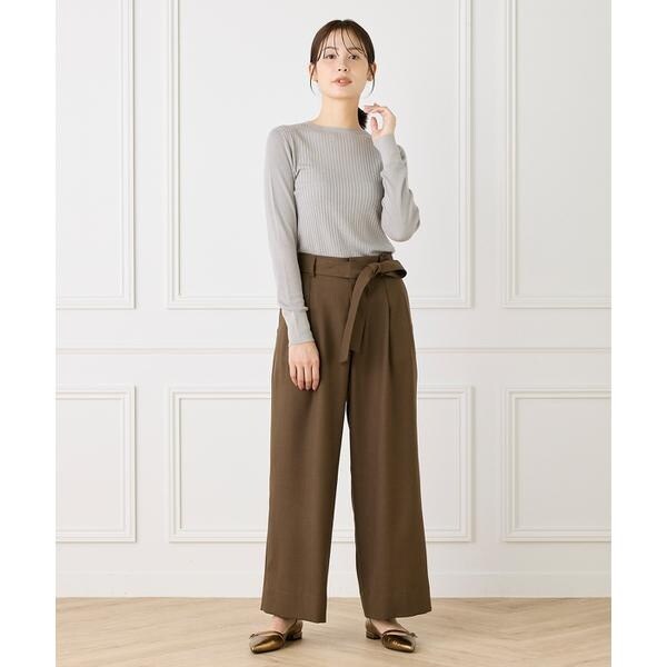 イネド（INED）/《Cuoo》ホールガーメントクルーネックリブニット