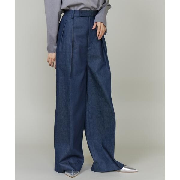 イネド（INED）/《三尋木奈保コラボ・Oggi11月号掲載商品》大人ワイドデニムパンツ