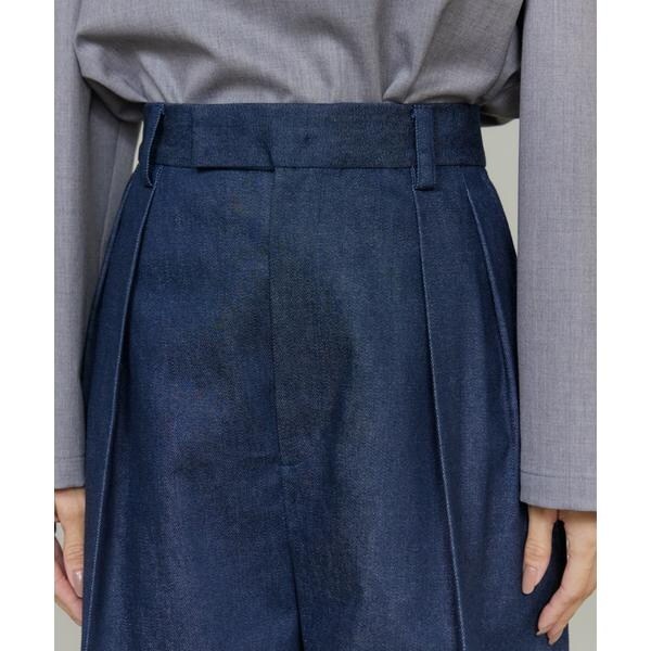 イネド（INED）/《三尋木奈保コラボ・Oggi11月号掲載商品》大人ワイドデニムパンツ