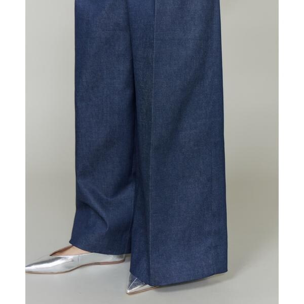 イネド（INED）/《三尋木奈保コラボ・Oggi11月号掲載商品》大人ワイドデニムパンツ