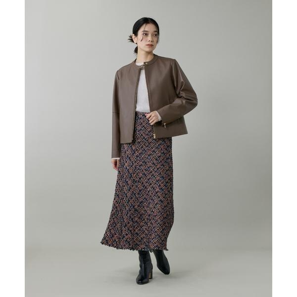 イネド（INED）/《大きいサイズ》ホールガーメントクルーネックリブニット《Cuoo》