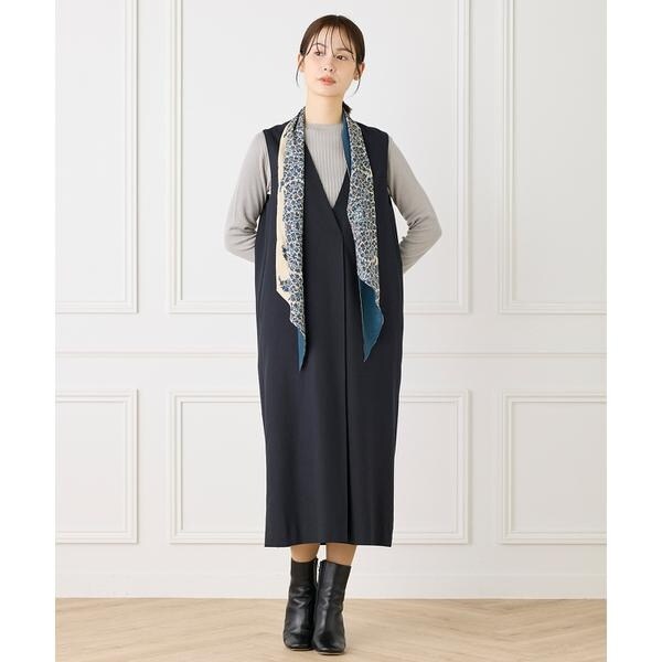 イネド（INED）/《大きいサイズ》ホールガーメントクルーネックリブニット《Cuoo》