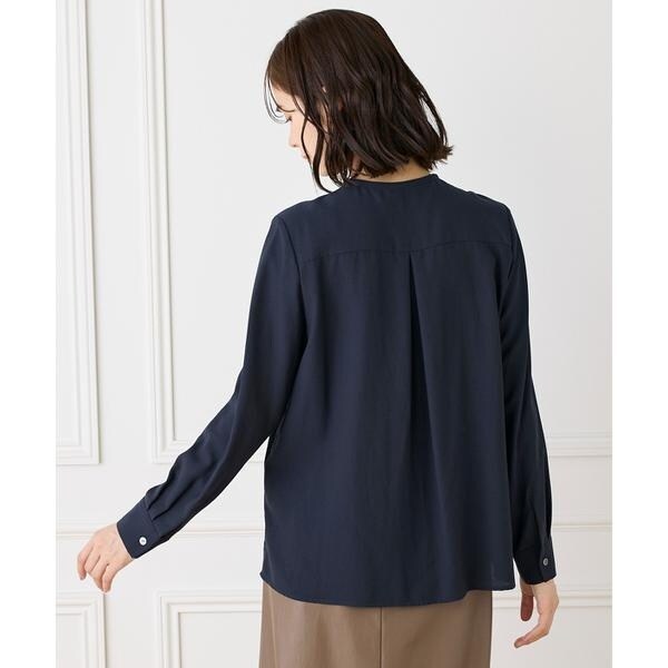 イネド（INED）/《大きいサイズ》ピンタックボウタイブラウス