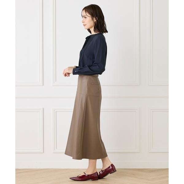 イネド（INED）/《大きいサイズ》ピンタックボウタイブラウス